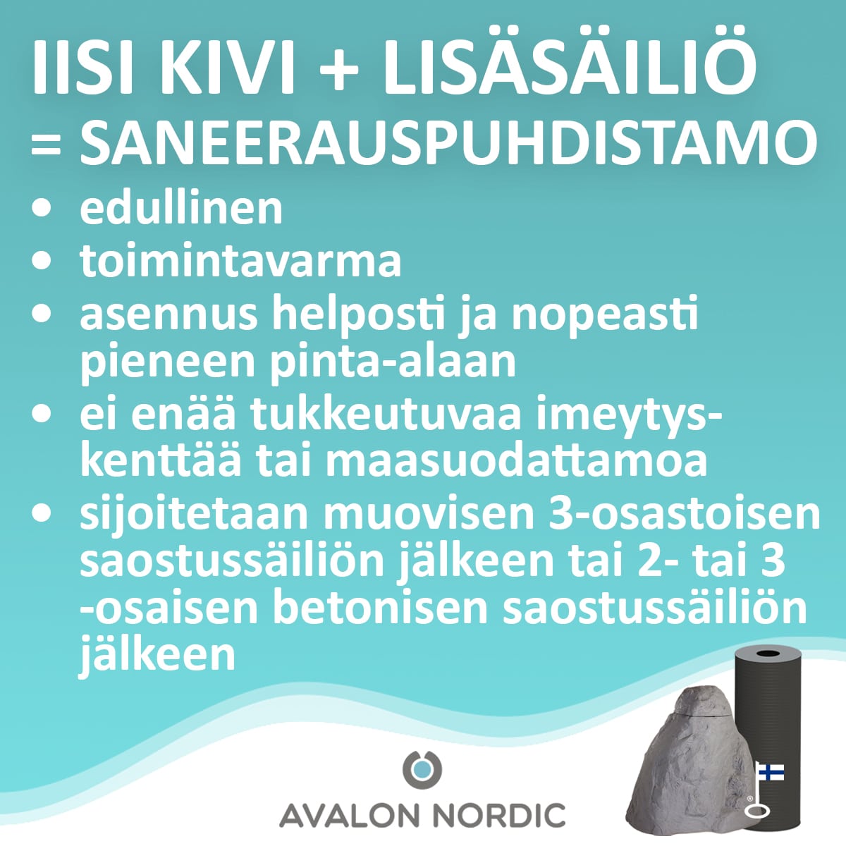 Pienpuhdistamo IISI KIVI Lisäsäiliöllä - Kuva 2