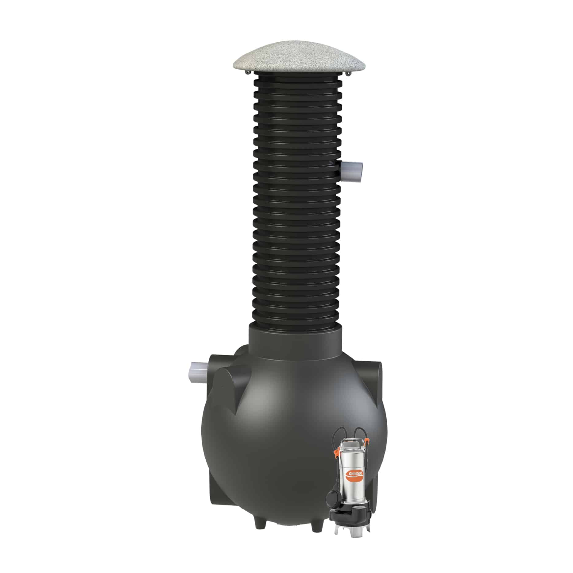 3626414 IISI Pumpbrunn 350L för avloppsvatten, genomventilerad, 110mm